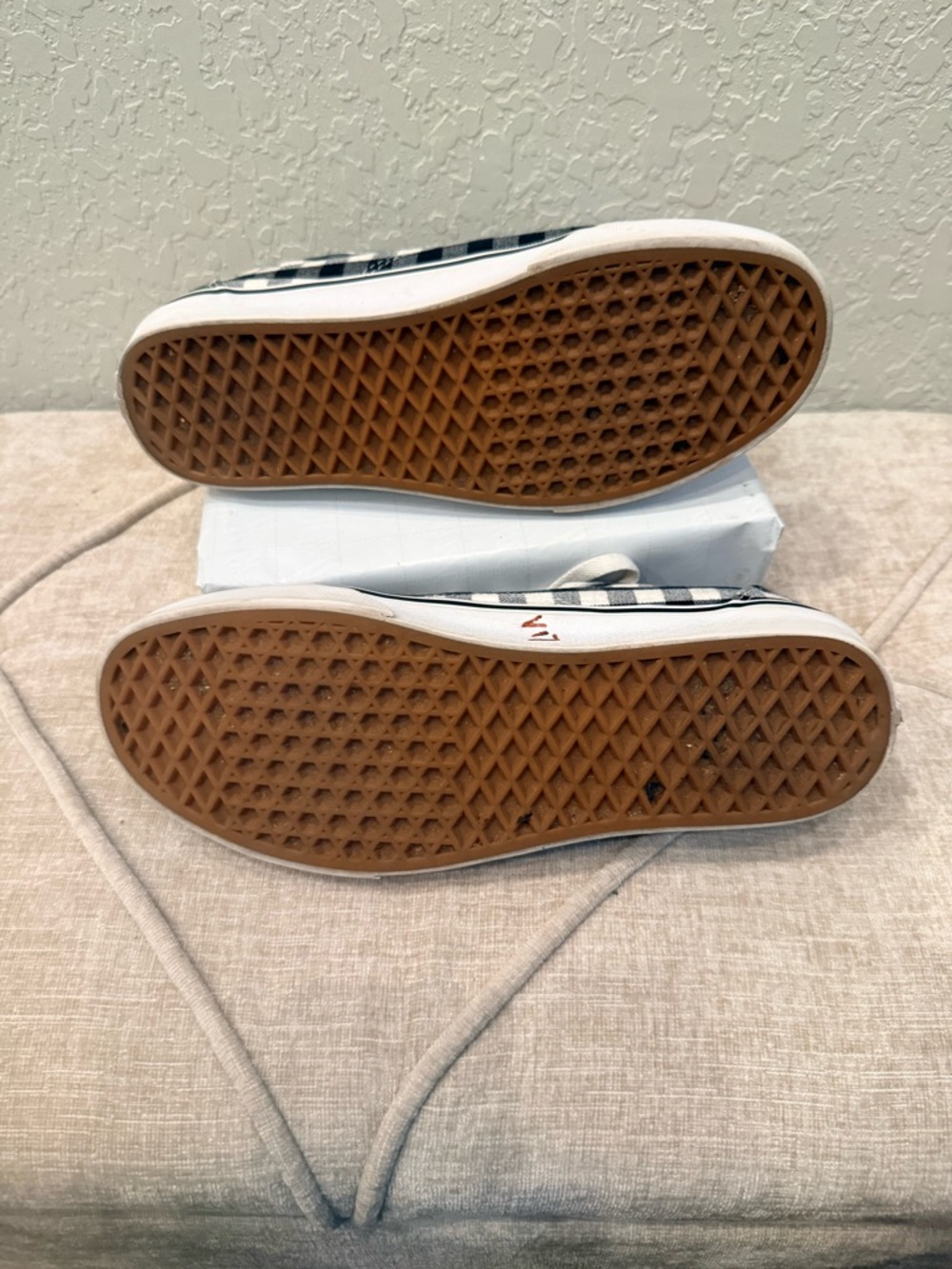 Vans Black & White Gingham Old Skool Sneakers - Picture 5 of 5